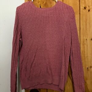 Kim Rogers Mauve Cable Knit Sweater
